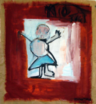 Femme (2010) : Acrylique sur Papier   99 x 98 cm.