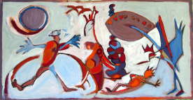 Pleine Lune (2010) : Encre sur Papier craft   50 x 98 cm.