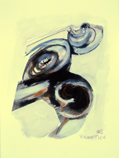 Sinuosité (2009) : Encre sur Papier   32 x 24 cm.