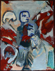 Les Ailes Rouges (2014) : Acrylique sur Toile   116 x 89 cm.