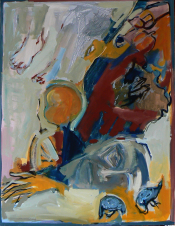 L'Enfant da la Balançoire (2014) : Acrylique sur Toile   116 x 89 cm.