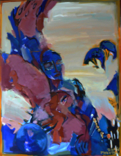 Le Désert (2014) : Acrylique sur Toile   116 x 89 cm.