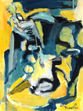 Les Mères (2017) : Acrylique sur Papier   70 x 50 cm.