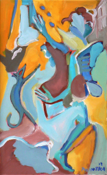 La Promenade (2013) : Acrylique sur Toile   61 x 38 cm.