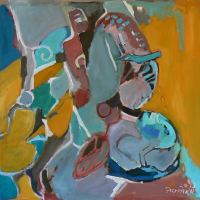 Sans Titre (2013) : Acrylique sur Toile   100 x 100 cm.