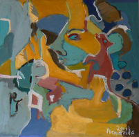 Sans Titre (2013) : Acrylique sur Toile   100 x 100 cm.