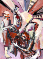 Paris Gare de Lyon 1 (2017) : Acrylique sur Papier   110 x 75 cm.