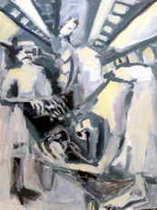 Paris Gare de Lyon 4 (2017) : Acrylique sur Papier   110 x 75 cm.