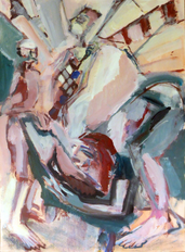 Paris Gare de Lyon 6 (2017) : Acrylique sur Papier   110 x 75 cm.