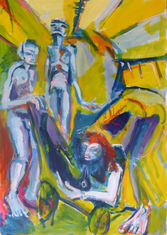 Paris Gare de Lyon 7 (2017) : Acrylique sur Papier   110 x 75 cm.