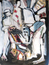 Paris Gare de Lyon 10 (2017) : Acrylique sur Papier   110 x 75 cm.