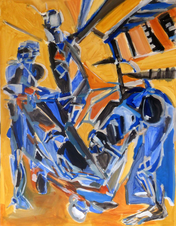 Paris Gare de Lyon 11 (2017) : Acrylique sur Papier   70 x 50 cm.