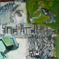 Aperle mon Nom (2015) : Acrylique sur Toile   100 x 100 cm.