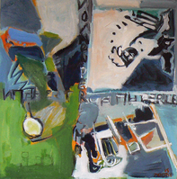 Non Non Perle Mon (2015) : Acrylique sur Toile   100 x 100 cm.