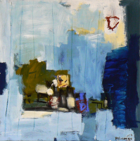 Photomaton 1 (2012) : Acrylique sur Papier marouflé   50 x 50 cm.