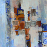 Photomaton 4 (2012) : Encre sur Papier marouflé   50 x 50 cm.