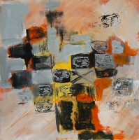 Photomaton 5 (2012) : Encre sur Papier marouflé   50 x 50 cm.