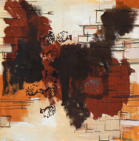 Photomaton 8 (2012) : Encre sur Papier marouflé   50 x 50 cm.