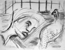 Sans Titre (2003) : Fusain sur Papier   50 x 60 cm.