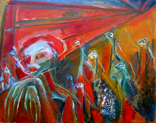 Départ (2004) : Acrylique sur Toile   93 x 120 cm.