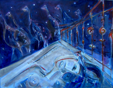 Croix du sud (2004) : Acrylique sur Toile   93 x 120 cm.