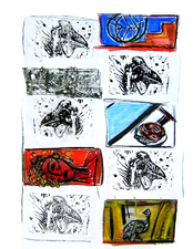 Sans Titre (2004) : Acrylique sur Papier   50 x 65 cm.