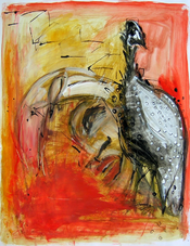 Sans Titre (2004) : Acrylique sur Papier   65 x 50 cm.