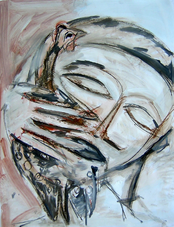 Sans Titre (2004) : Acrylique sur Papier   65 x 50 cm.