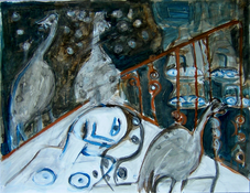 Croix du sud (2004) : Acrylique sur Papier   50 x 65 cm.