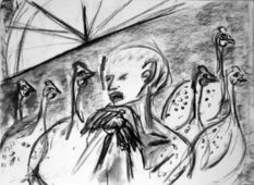 Sans Titre (2004) : Fusain sur Papier   42 x 57 cm.