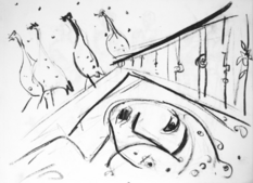 Sans Titre (2004) : Fusain sur Papier   42 x 57 cm.