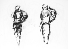 Sans Titre (2004) : Fusain sur Papier   42 x 57 cm.