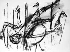 Sans Titre (2004) : Fusain sur Papier   42 x 57 cm.