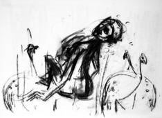 Sans Titre (2004) : Fusain sur Papier   42 x 57 cm.