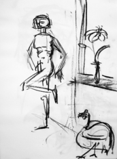 Sans Titre (2004) : Fusain sur Papier   41 x 30 cm.