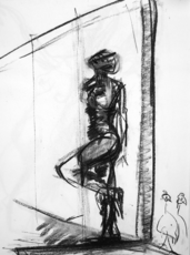 Sans Titre (2004) : Fusain sur Papier   41 x 30 cm.