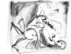 Sans Titre (2004) : Fusain sur Papier   30 x 41 cm.