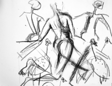 Sans Titre (2004) : Fusain sur Papier   30 x 41 cm.