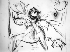 Sans Titre (2004) : Fusain sur Papier   30 x 41 cm.