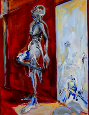 Midi, en attendant (2005) : Acrylique sur Toile   120 x 93 cm.