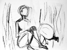 Sans Titre (2005) : Fusain sur Papier   42 x 57 cm.