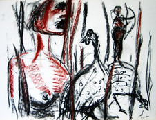 Sans Titre (2005) : Fusain sur Papier   42 x 57 cm.
