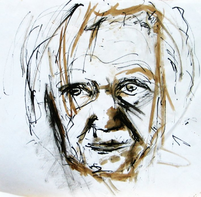 Ma mère (1999) : Encre sur Papier   43 x 44 cm.