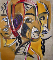 Sans Titre (2006) : Huile sur Toile libre   85 x 70 cm.