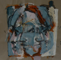 Sans Titre (2013) : Craie sur Papier craft   98 x 100 cm.