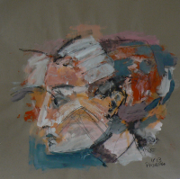 Pas De Rose (2013) : Craie sur Papier craft   98 x 100 cm.