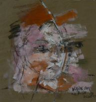 Sans Titre (2013) : Craie sur Papier craft   74 x 70 cm.