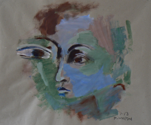 Petit Picasso (2013) : Acrylique sur Papier craft   70 x 88 cm.