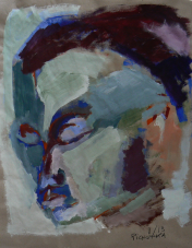 Sans Titre (2013) : Acrylique sur Papier craft   90 x 70 cm.