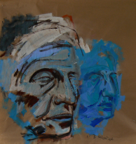 Dorothea (2013) : Acrylique sur Papier craft   105 x 100 cm.